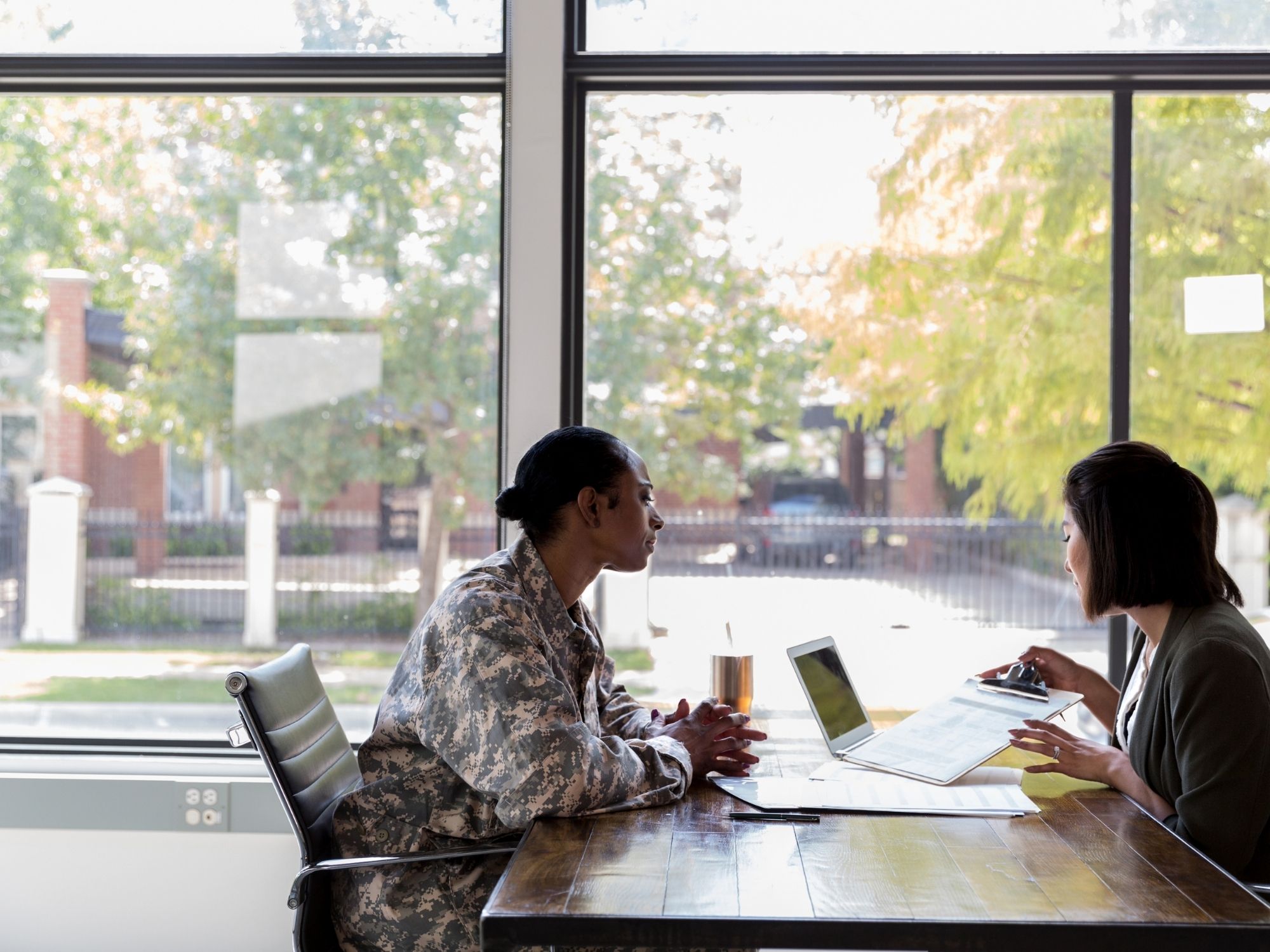 Veteran receiving a free consultation for a VA disability claim